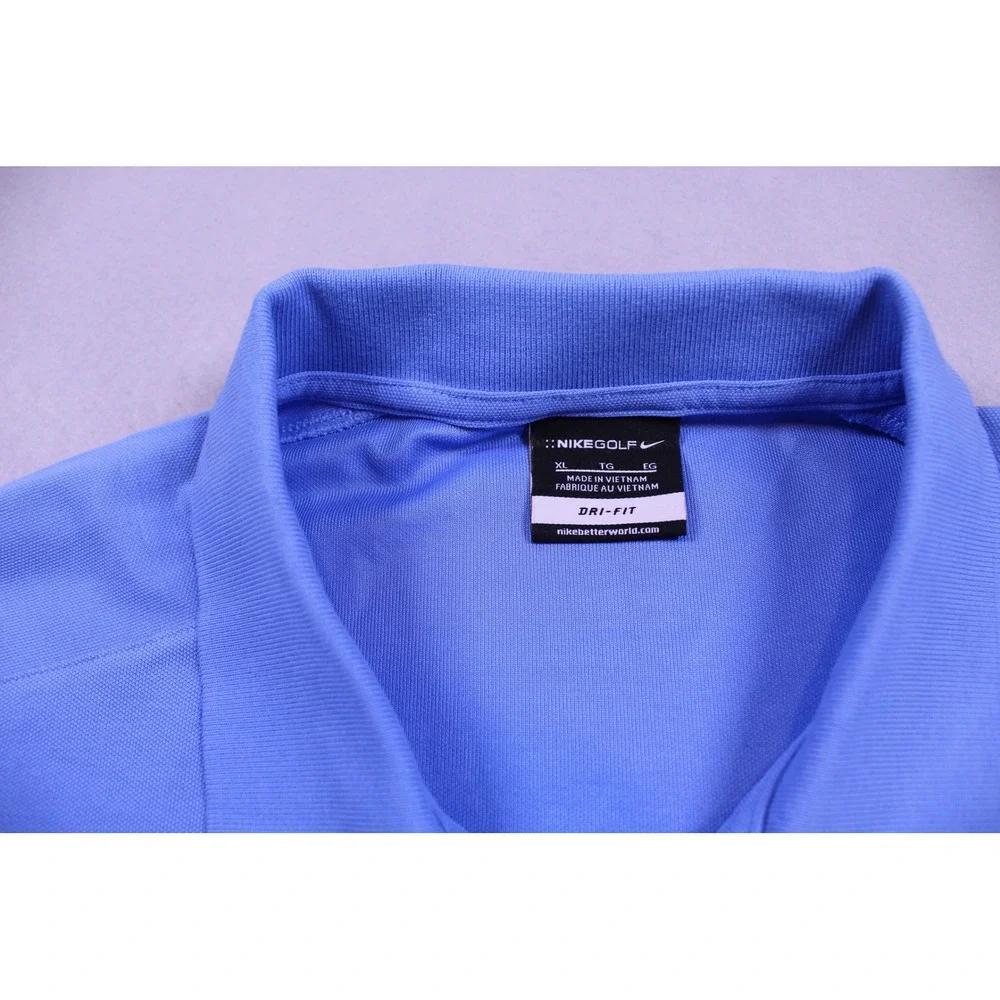Nike Golf Mens XL Dri-FIT Polo Shirt Blue Humble Pie Short Sleeve Sportswear